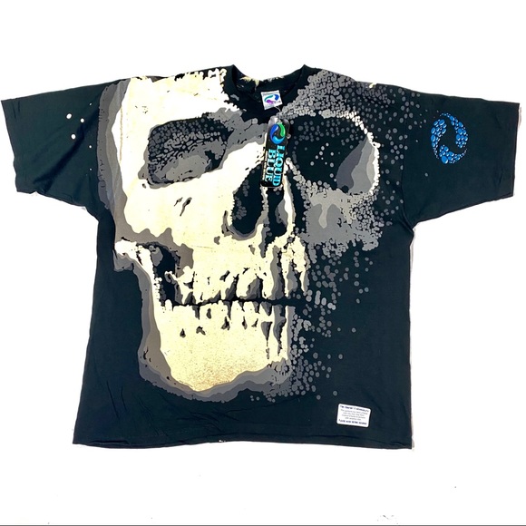 Vintage Liquid Blue Chris Pinkerton Skull Tee - Picture 2 of 8